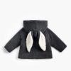 Unisex Baby Toddler Boys Girls Sherpa Fleece-Lined Zip Up Jacket Bunny Ear Hoodie Sweater (Dark Gray, 18-24 Months) view 2