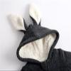 Unisex Baby Toddler Boys Girls Sherpa Fleece-Lined Zip Up Jacket Bunny Ear Hoodie Sweater (Dark Gray, 18-24 Months) view 3