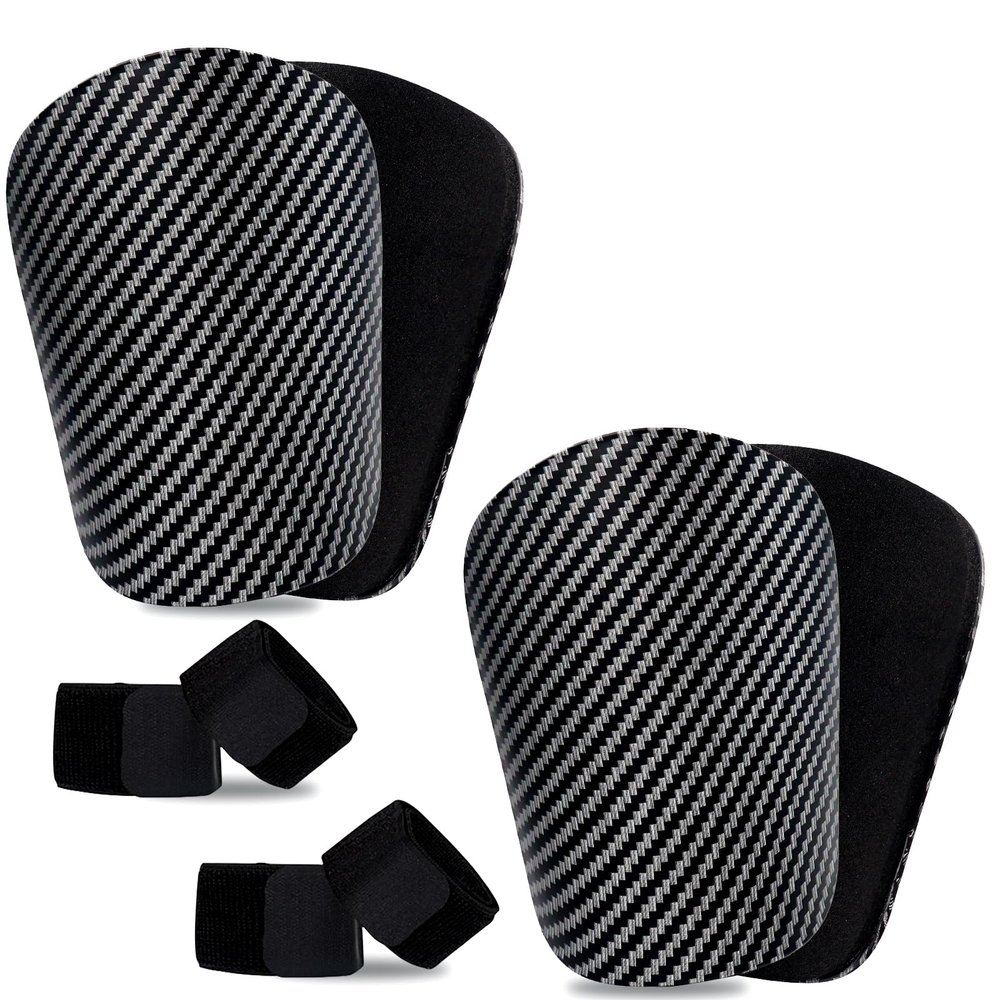 Antoyo Mini Shin Guards Soccer-2 Pairs Small shin Guards and 2 Pairs Strap Shin Fixed Straps for 4-6,Match Equipment Protective Tiny shin Guards Soccer