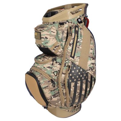 Sun Mountain Men's C130 Lightweight Cart Golf Bag 14-Way Top - 11 Pockets, Smart Dual Strap System, Push-Electric-Riding Cart Compatible Compression Base, 2025 Model - Sand Camo