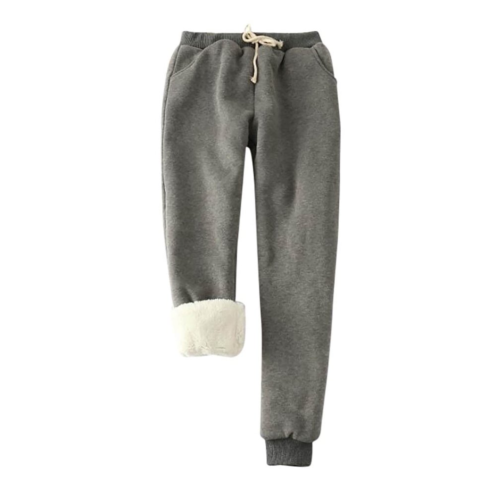Sweatpants Women Fleece Lined,Winter Warm Joggers High Waist Athletic Jogger Pants Thicken Outdoor Pants with Pocket