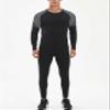 Echinodon Kids Base Layer Sets Boys Compression Athletic Underwear Sports Shirt Tights Top & Bottom Set Black B M view 2