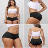 LEVAO 6 Pack Black Womens High Waisted Underwear Seamless Briefs Full Coverage Silk Invisible Stretch Panties Hipster S-2XL view 3