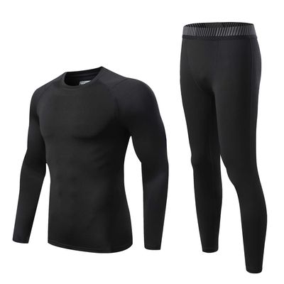 Echinodon Kids Base Layer Set Boys Compression Underwear Athletic Shirt Tights Top & Bottom Sports Set Black 22