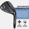 PGF Mustang Full Face Milled Forged High-Toe Golf Wedge Set for Men[50Degree][Right Handed][Black] view 3