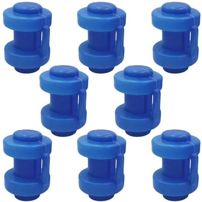 XhWser 8 Pack Trampoline Pole Caps Trampoline Net Caps Blue Trampoline Tube Cover