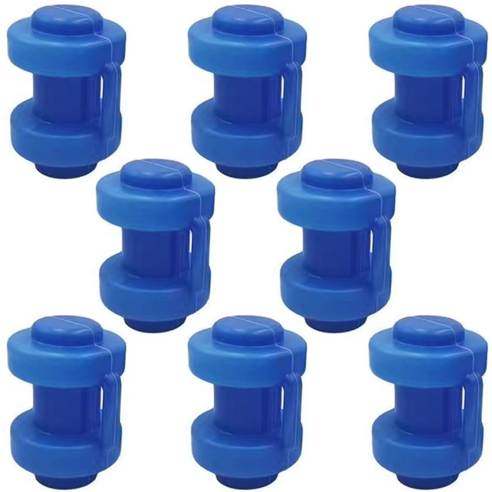 XhWser 8 Pack Trampoline Pole Caps Trampoline Net Caps Blue Trampoline Tube Cover