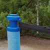 XhWser 8 Pack Trampoline Pole Caps Trampoline Net Caps Blue Trampoline Tube Cover view 3