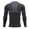 Echinodon Kids Base Layer Sets Boys Compression Athletic Underwear Sports Shirt Tights Top & Bottom Set Black C 22 view 2