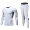 Echinodon Kids Base Layer Set Boys Compression Underwear Athletic Shirt Tights Top & Bottom Sports Set White XL view 1