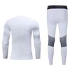Echinodon Kids Base Layer Set Boys Compression Underwear Athletic Shirt Tights Top & Bottom Sports Set White XL view 3