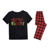 Family Christmas Pajamas Matching Sets Holiday Xmas Party Family Sleepwear Set Jammies for Couples(Women,Black1,XXL) view 4