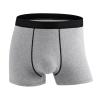 Men's Boxer Briefs Soft Stretch Comfortable Breathable Underwear with Pouch Plus Size Grey view 2
