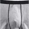 Men's Boxer Briefs Soft Stretch Comfortable Breathable Underwear with Pouch Plus Size Grey view 4