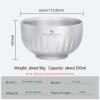 iBasingo 350ml Titanium Camping Bowl Double Wall Insulated Soup Bowl Ultralight Durable Portable Oatmeal, Rice, Food Tableware for Outdoor Backpacking, Hiking, Travel Ti1164T view 2