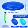 Silipull 2 Pcs Wiggle Seat Inflated Wobble Cushion Flexible Balance Disc with Air Pump for Core Stability Strengthening Improving Posture Physical Exercise(Royal Blue and Macaroon Blue) view 2