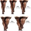Bencailor 4 Pairs Fishnet Thigh High Stocking for Women Silicone Lace Top Sheer Over Knee Stockings(4 Pairs,Black, White, Skin, Coffee,Large) view 4