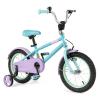 BABY JOY Kids Bike, 14 Inch Sport Style Children's Bicycle with Vivid Color, Training Wheels, Adjustable Handlebar & Saddle, Handbrake & Coaster Brake, Boys Girls Bike for 3-5 Years Old (Blue&Purple) view 1