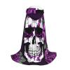 NOUZU Purple Rose Skeleton Print Hooded Cape,Robe-Hooded Cap Cloak,Unisex Hooded Cloak For Halloween Cosplay Costumes view 3