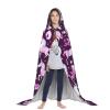 NOUZU Unicorns Pink Print Hooded Cape,Robe-Hooded Cap Cloak,Unisex Hooded Cloak For Halloween Cosplay Costumes view 4