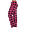 ROKIACDE Pink Plaid Pajama Pants Women XSmall Flannel Fleece Fuzzy Pajama Bottoms Soft Comfortable Pajamas view 1