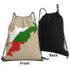 nanger Chechen Republic Flag Map03 Print Drawstring Bags Gym Backpack, Sports Sack For Men Women, Travel Beach Swim Cinch Bag view 3