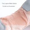HDNSAUD Ballet Shoes Professional Ballet Shoes Soft Three Split Sole Women Girls Ballerina Dance Shoes Stretch Fabric Mesh Splice Ballet Slippers Dance Shoes(Beige,39) view 4