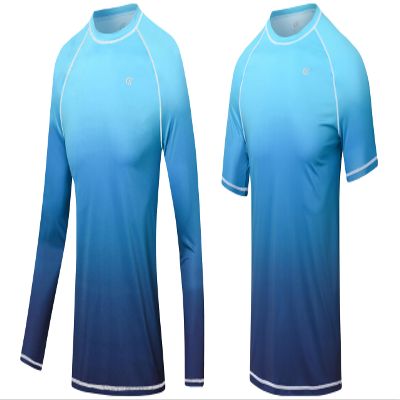 (Size: L) 2 Pack Men's Swim Shirts Rashguard UPF 50+ UV Sun Protection Shirt Athletic Workout Running Hiking T-Shirt Swimwear