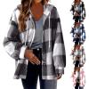 bawilom Womens Button Down Hoodies Fleece Lined Coats Soft Comfy Warm Cardigan Sweaters Plus Size Sherpa Jackets Outerwear view 1