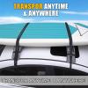 YOXIER Roof Rack, Universal Car Soft Roof Rack Pads, Luggage Carrier System for Kayak Surfboard Super Canoe Canoe Include 2 Heavy Duty Tie Down Straps, 2 Tie Down Rope, 2 Quick Loop Strap and Storage view 3