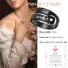 LKingel Just Breathe Rings for Women 304 Stainless Steel Inspirational Jewelry Rings Spiral Healing Rings Adjustable Love Lotus Just Breathe Ring Inspirational & Heartfelt Rings (Heart, Black) view 2