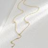 HUARJO Diamond Necklace for WomenDainty Gold Necklace 18k Gold Plated Choker Necklaces Simple Boho Cubic Zircon Layered Necklace Trendy Jewelry Gifts for Women. (Y Necklace-CZ(45+5cm)) view 4
