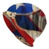 Porto Rico Flag and Cambodian Flag Fashion Beanie Slouchy for Men Women Cartoon Skull Cap Winter Warm Hat view 1