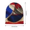 Porto Rico Flag and Cambodian Flag Fashion Beanie Slouchy for Men Women Cartoon Skull Cap Winter Warm Hat view 2