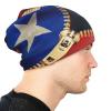 Porto Rico Flag and Cambodian Flag Fashion Beanie Slouchy for Men Women Cartoon Skull Cap Winter Warm Hat view 4