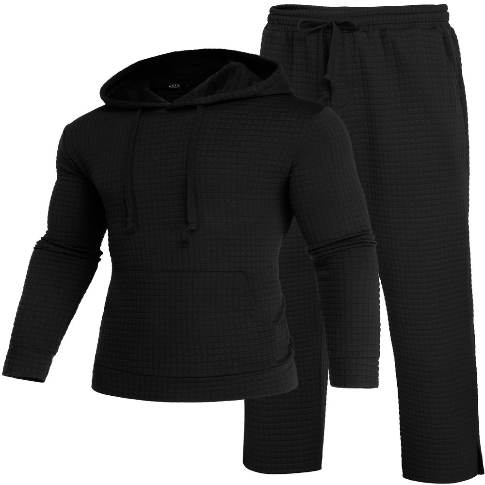 ZSJR Men's Tracksuit 2 Piece Hoodie Athletic Jogging Sweatsuits for Men Casual Sports Long Sleeve Pullover Suit Set
