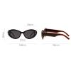 Fashion Women Oval Sunglasses Vintage Luxury Rivet Cat Eye Sunglasses Retro Ladies Black Eyewear Shades UV400  (black) view 4