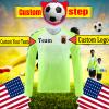 Custom Goalie Long Sleeve Shirt Elbow Padded Youth Adult Soccer Goalkeeper Shirt Padded Personalized Name Number Team Logo Fluorescent Green view 3