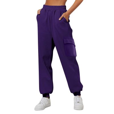 Womens Baggy Sweatpants of Today Clearance Womens Cargo Sweatpants Wide Leg Fleece Lined Y2K Pants for Women Fall Winter Baggy High Waisted Joggers with Pockets