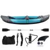 Focket Fockets6439yowvq-11 2 Person Touring Kayak, Blue, PVC, 108in, Inflatable with Seat, Paddle, Pump & Carry Bag, Fishing & Family Fun view 1