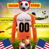 Custom Goalie Long Sleeve Shirt Elbow Padded Youth Adult Soccer Goalkeeper Shirt Padded Personalized Name Number Team Logo Orange view 4