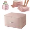 2024 NEW Space Saving Self Compression Organizer,Self Compression Moving Organizer Bags,Storage Tote for Space Saving,Heavy Duty Moving Bags for Comforters,Clothes (Pink, 15.75*11.8*7.08in) view 1