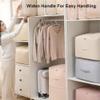 2024 NEW Space Saving Self Compression Organizer,Self Compression Moving Organizer Bags,Storage Tote for Space Saving,Heavy Duty Moving Bags for Comforters,Clothes (Pink, 15.75*11.8*7.08in) view 4
