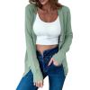 Women's Lightweight V-Neck Cardigan Sweaters Casual Long Sleeve Button Down Sweater Tops Soft Open Front Loose Coat view 1