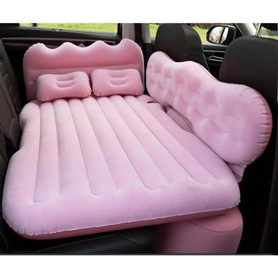 JZWSD Car Inflatable Mattress for Fiat Panda 2012 2013 2014 2015 2016 2017 2018 2019 2020 2021 2022 2023 2024 Portable Flocking Air Mattress Camping Travel Mattress Auto Accessories,Pink