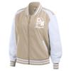 WEAR by Erin Andrews Women's Tan Cincinnati Bengals Tonal Full-Zip Bomber Jacket view 2
