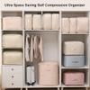 2024 NEW Space Saving Self Compression Organizer,Self Compression Moving Organizer Bags,Storage Tote for Space Saving,Heavy Duty Moving Bags for Comforters,Clothes (Pink, 21.26 * 16.53 * 23.62in) view 3