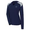 Antigua Women's Navy Dallas Cowboys Opulent Long Sleeve Hoodie T-Shirt