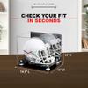 Acrylic Display Case for Full Size Football Helmet Premium Football Display Case with Black Base & White Risers Protects Sports Memorabilia & Collectibles, dimension 14.5"L x 11"W x 12"H (A002/V44) view 3
