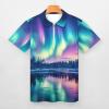 Northern Lights Mens Polo Shirts Short Sleeve Golf Shirt Golf Tees Slim Fit Athletic Work T-Shirt S view 3